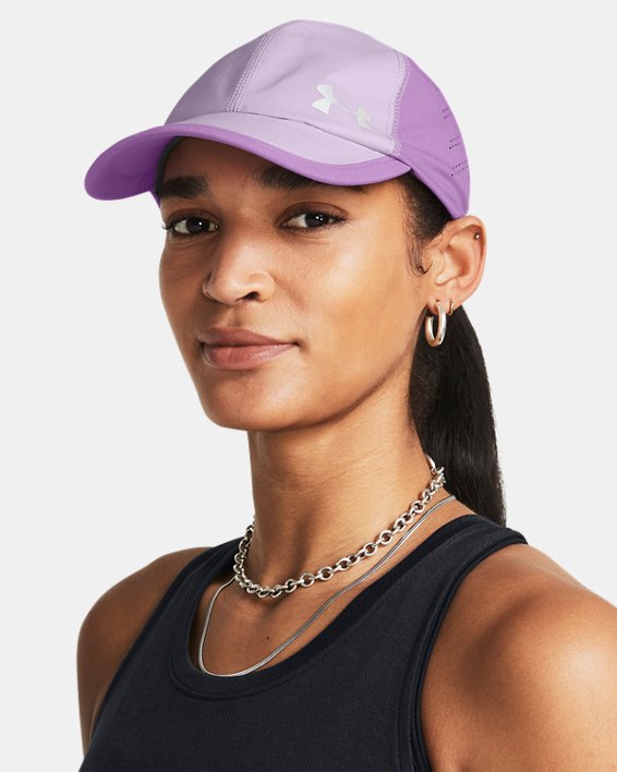 หมวกแก๊ป UA Launch Adjustable สำหรับผู้หญิง in Purple image number 2